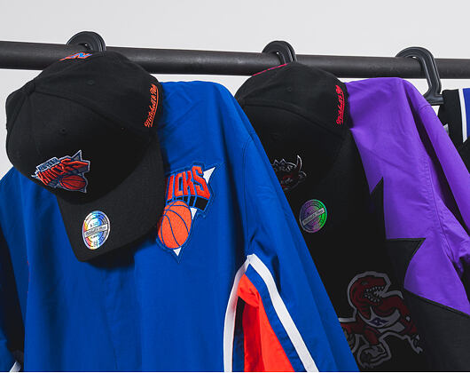 Bunda Mitchell & Ness Authentic Warm Up Toronto Raptors Black/Purple