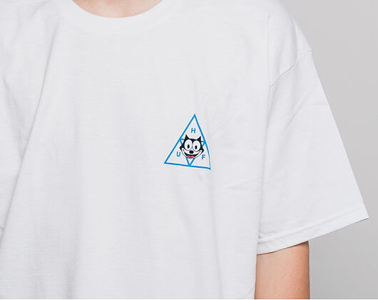 Triko HUF Felix The Cat Triple Triangle White