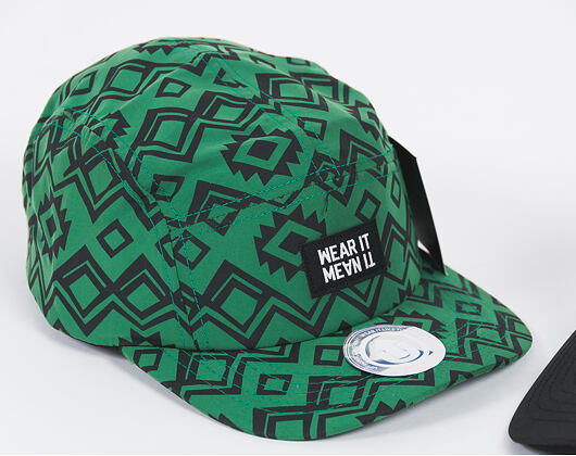 Kšiltovka UPFRONT BAGKAT 5-Panel Green Strapback