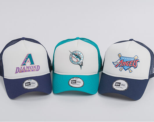 Kšiltovka New Era Coast 2 Coast Anaheim Angels 9FORTY A-FRAME TRUCKER  Official Team Color