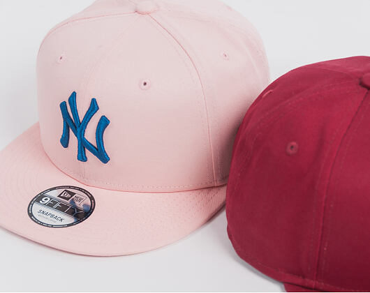 Kšiltovka New Era   League Essential New York Yankees 9FIFTY Snapback Pink Lemonade / Snap Shot Blue