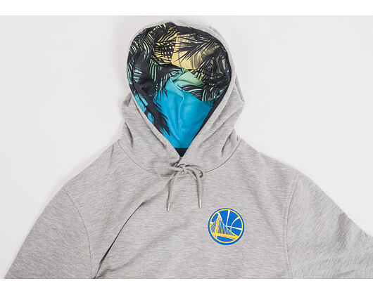 Mikina S Kapucí New Era Coastal Heat Hoody Golden State Warriors Light Grey Heather