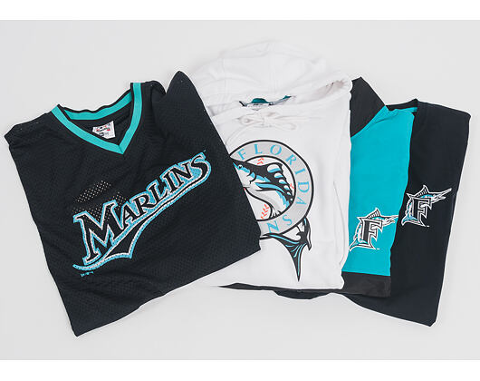 Mikina S Kapucí New Era Coast 2 Coast Po Hoody Florida Marlins White