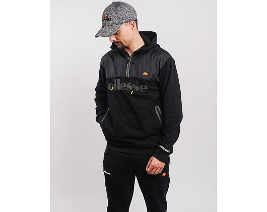 Mikina S Kapucí Ellesse Sport Favio Half Zip Hoody Anthracite