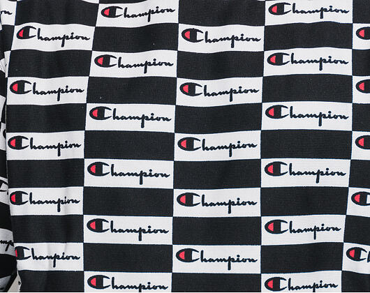 Mikina Champion Checkerboard Logo Crewneck Sweatshirt Black/White