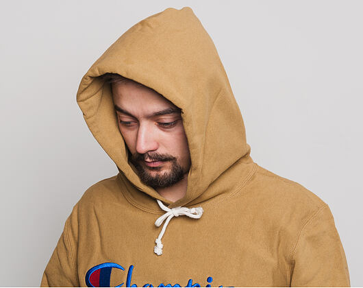 Mikina S Kapucí Champion Classic Logo Hooded Sweatshirt Brown