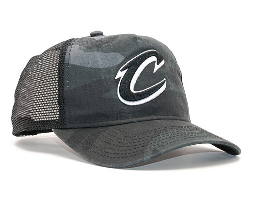 Dětská Kšiltovka New Era Trucker Washed Camo Cleveland Cavaliers 9FORTY Youth Marine Navy Camo Snapb