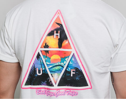 Triko HUF Good Trips Triangle White