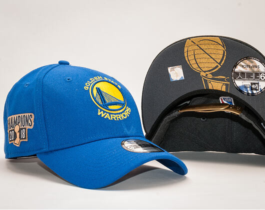 Kšiltovka New Era NBA Champions 2018 LOCKER ROOM Champs Patch Golden State Warriors 9FORTY Official