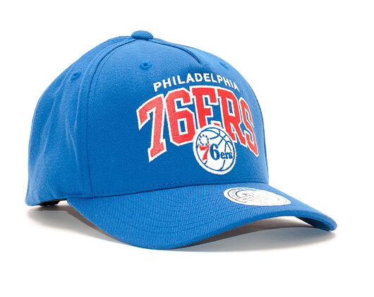 Kšiltovka Mitchell & Ness NBA Team Arch Pinch Panel 110 Philadelphia 76ers Blue Snapback