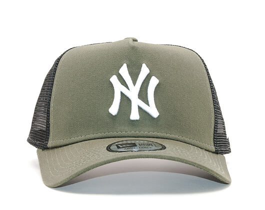 Kšiltovka New Era A Frame Trucker League Essential New York Yankees 9FORTY AFRAME TRUCKER New Olive/
