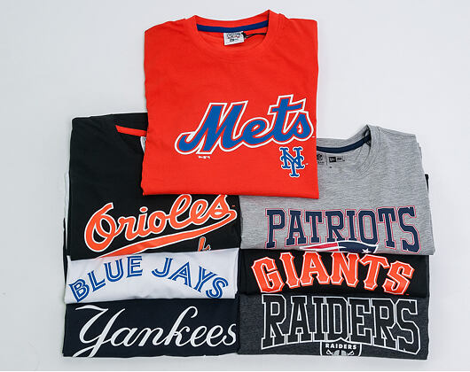 Triko New Era Team Apparel NFL Script Tee Oakland Raiders Heather Grey