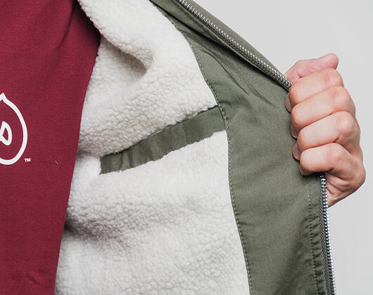 Bunda New Era Branded Sherpa Bomber New Olive