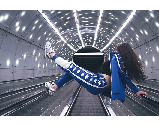 Tepláky Kappa Banda 10 Alen Blue Royal/White