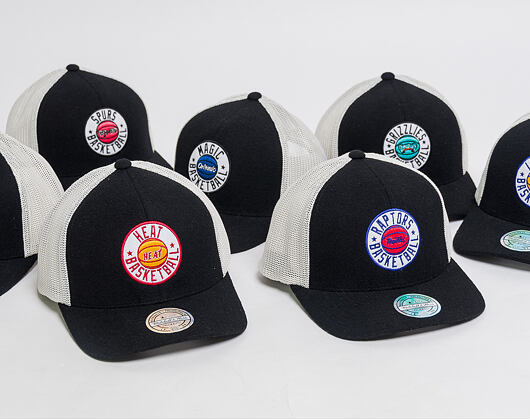 Kšiltovka Mitchell & Ness Patch 110 Flex-Snap SB Miami Heat Black/White Snapback