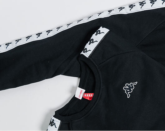 Mikina Kappa Banda Arit Slim Black/White