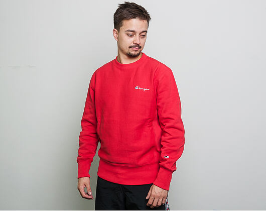 Mikina Champion Crewneck Sweatshirt Mini Classic Logo Red