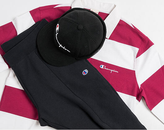 Triko Champion Long Sleeve Polo T-Shirt Red/White