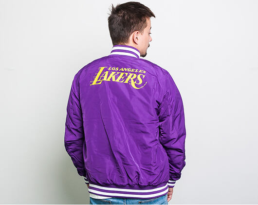 Bunda New Era Los Angeles Lakers NBA Team Apparel Bomber Purple