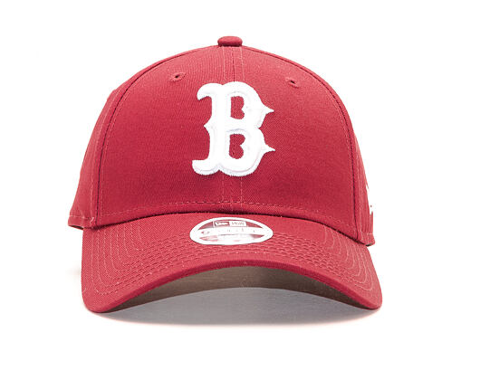 Dámská Kšiltovka New Era 9FORTY Boston Red Sox League Essential Cardinal/White Strapback