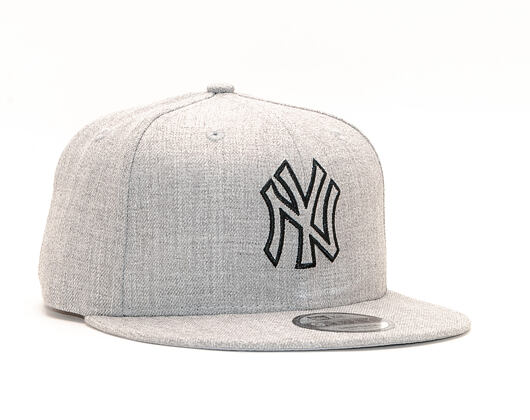 Kšiltovka New Era 9FIFTY New York Yankees Heather Essential Heather Grey/Black Snapback