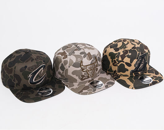 Kšiltovka New Era 9FIFTY Cleveland Cavaliers Original Fit Marine Navy Camo/Black Snapback