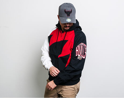 Bunda Mitchell & Ness Chicago Bulls Shark Tooth Jacket Black/Red/White