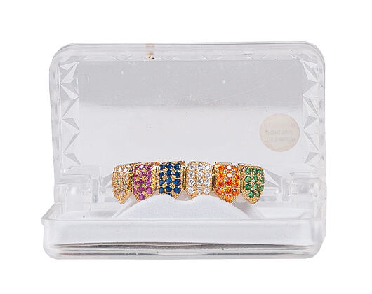 Pozlacené Zuby S Kamínky King Ice The Multi Colored Bottom Grillz