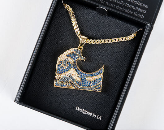 Pozlacený Řetízek King Ice The Great Wave Necklace
