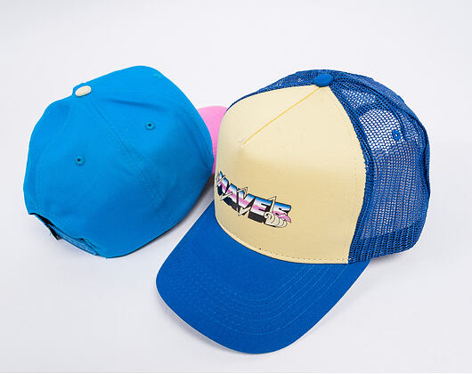 Kšiltovka Pink Dolphin Electric Waves Trucker Yellow Snapback