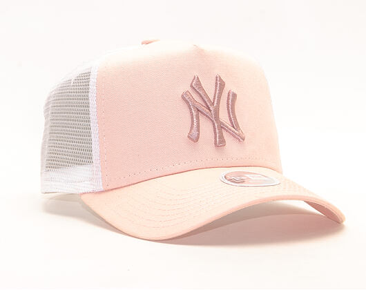 Dámská Kšiltovka New Era 9FORTY A-Frame Trucker New York Yankees Essential Pink Snapback