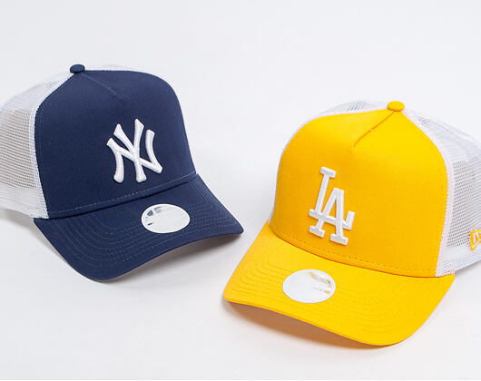 Dámská Kšiltovka New Era 9FORTY A-Frame Trucker New York Yankees Essential Navy/White Snapback