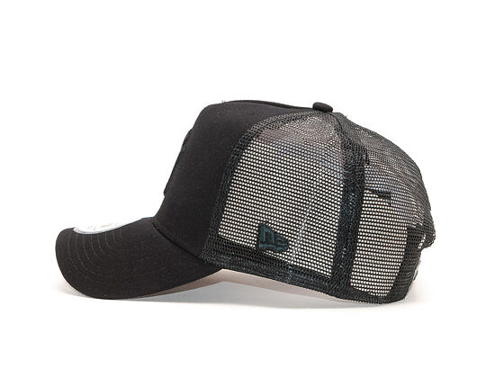 Kšiltovka New Era 9FORTY A-Frame Trucker New York Yankees Essential Jersey Black/Black Snapback