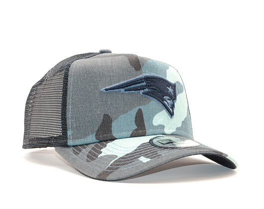 Kšiltovka New Era A-Frame Trucker New England Patriots Camo Essential Navy Camo Snapback