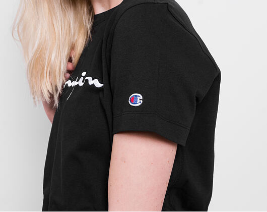 Dámské Prodloužené Triko Champion Crewneck T-Shirt Black 111237 KK001