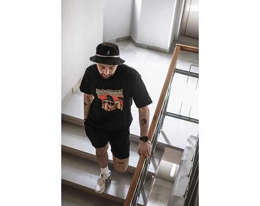 Klobouk Kangol Stripe Lahinch Black