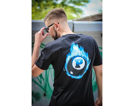 Triko Pink Dolphin 8 Ball Flame Tee Black PS119118BFBL