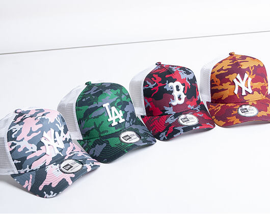 Kšiltovka New Era 9FORTY A-Frame Trucker Los Angeles Dodgers Green Camo