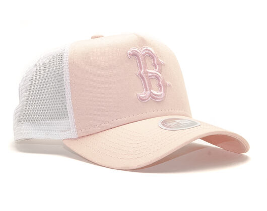 Dámská Kšiltovka New Era 9FORTY A-Frame Trucker Baston Red Sox Essential Peach/White