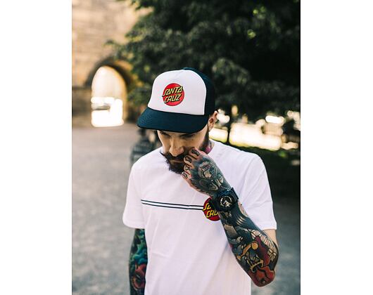 Kšiltovka Santa Cruz Classic Dot Mesh Cap White/Black