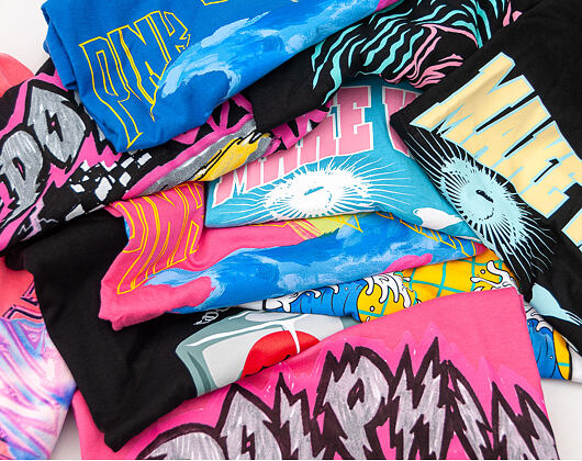 Triko Pink Dolphin Waves Stamp Black