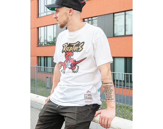 Triko Mitchell & Ness Toronto Raptors Gold Dribble White