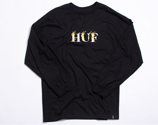 Triko S Dlouhým Rukávem HUF Phoenix Burning Black
