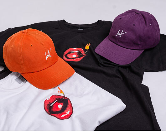 Kšiltovka HUF Script CV 6 Panel Purple Velvet