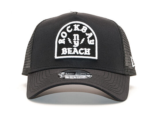 Kšiltovka New Era 9FORTY Trucker Rockbay Beach Black / Optic White Snapback