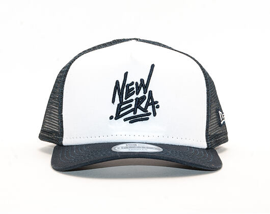 Dětská Kšiltovka New Era 9FORTY Trucker Script Child White / Navy Snapback