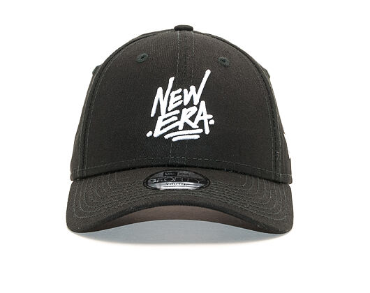 Dětská Kšiltovka New Era 9FORTY Script Youth Black / White Strapback
