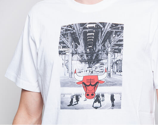 Triko New Era Photo Print Chicago Bulls White