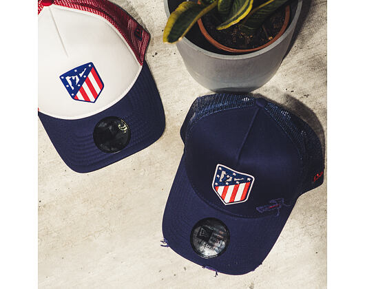 Kšiltovka New Era 9FORTY A-Frame Trucker Athletico Madrid Foam Filled White