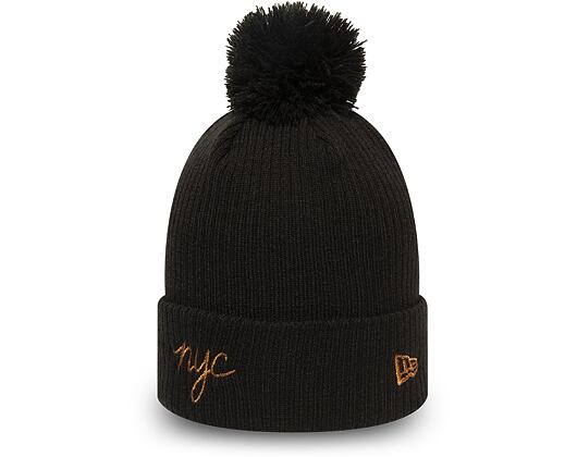 Dámský Kulich New Era NYC City Script Bobble Knit Black